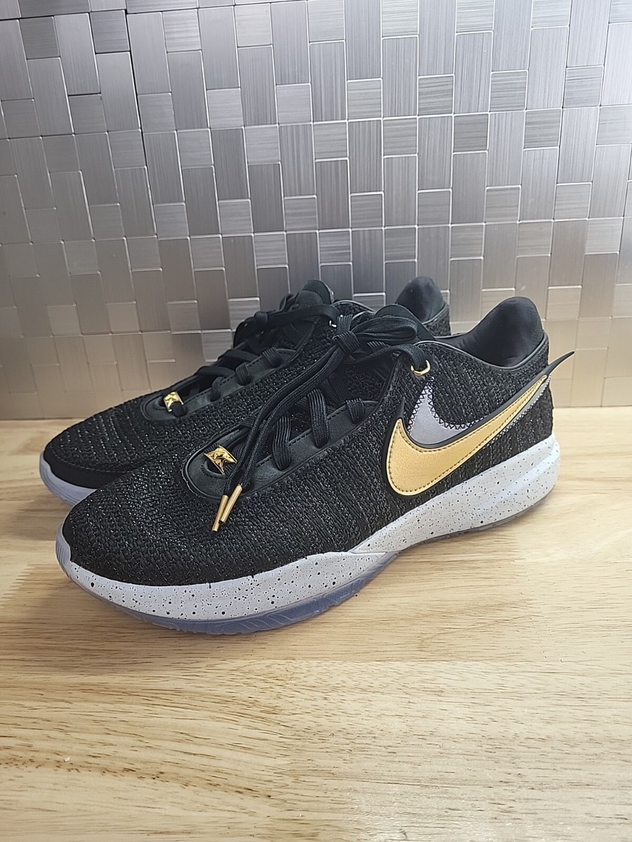 Nike LeBron 20 Low Fab 5 Black Gold White Ice Mens Size 7/Womens