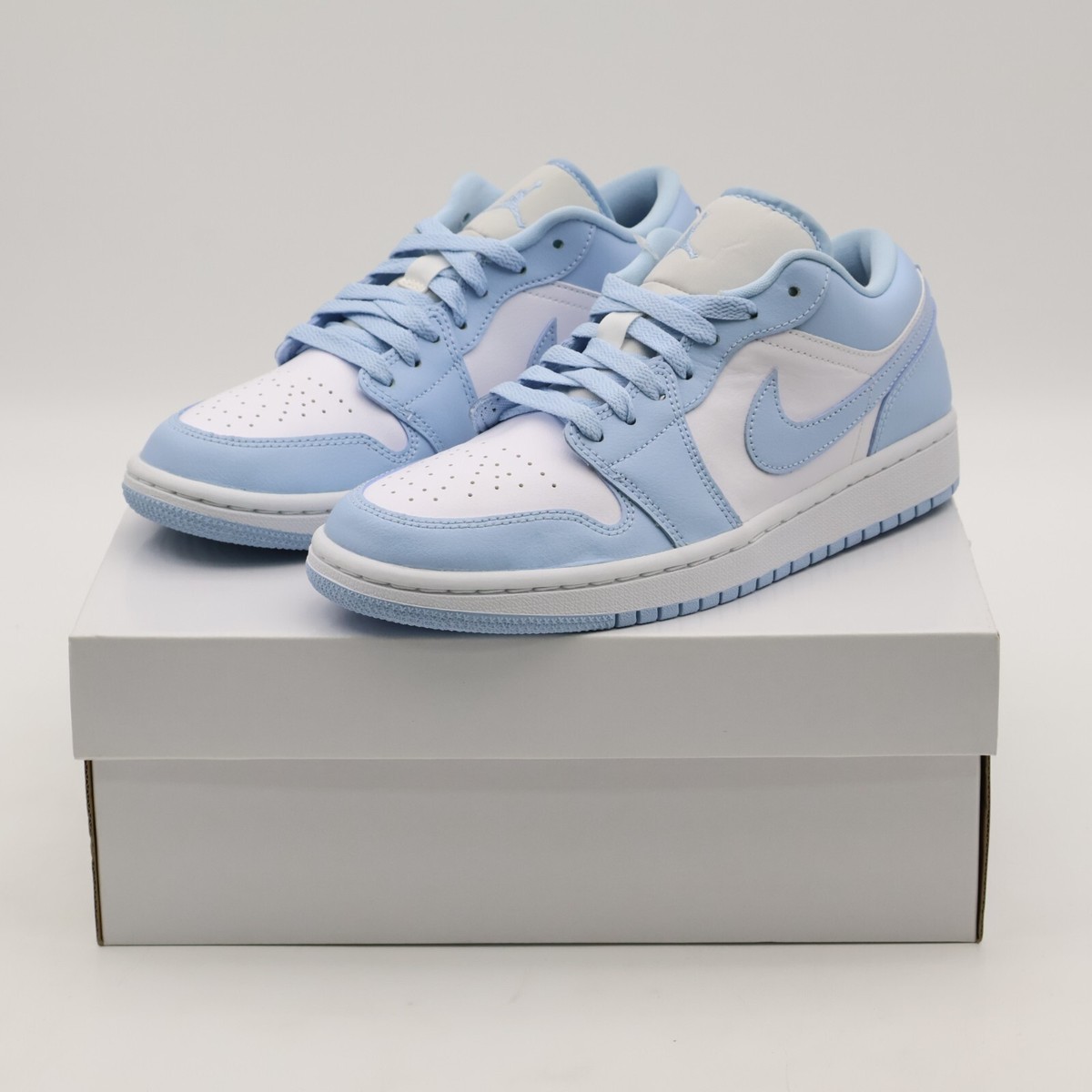 DC0774-141 Nike Jordan 1 Low Aluminum Ice Blue White Sky