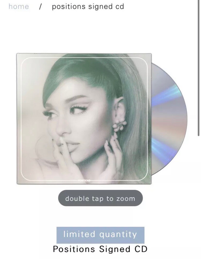 Ariana Grande Signed Positions Rare Brand New CD Autographed Album