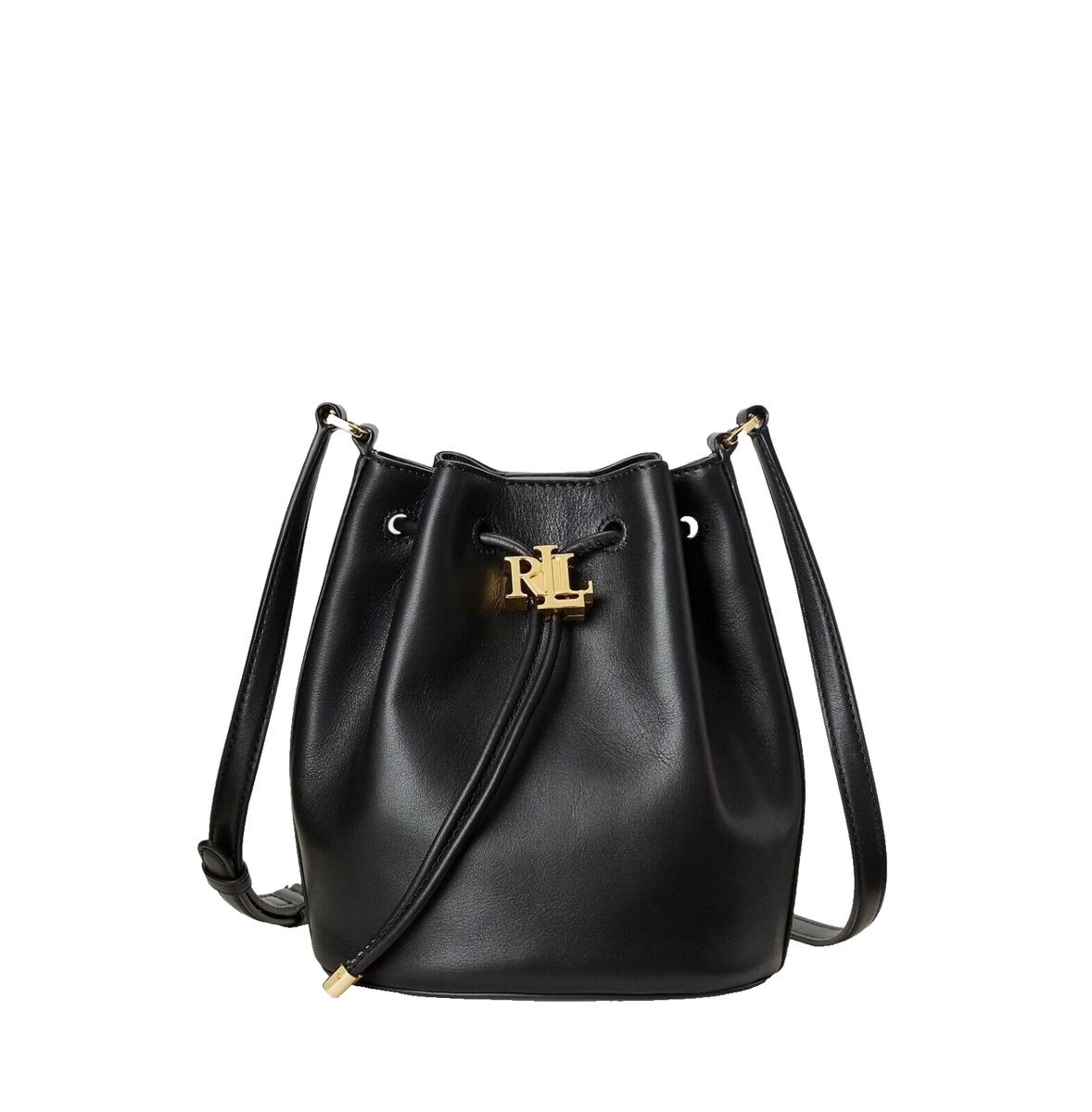 Ralph Lauren Women's Smooth Leather Medium Andie 19 Drawstring Bag