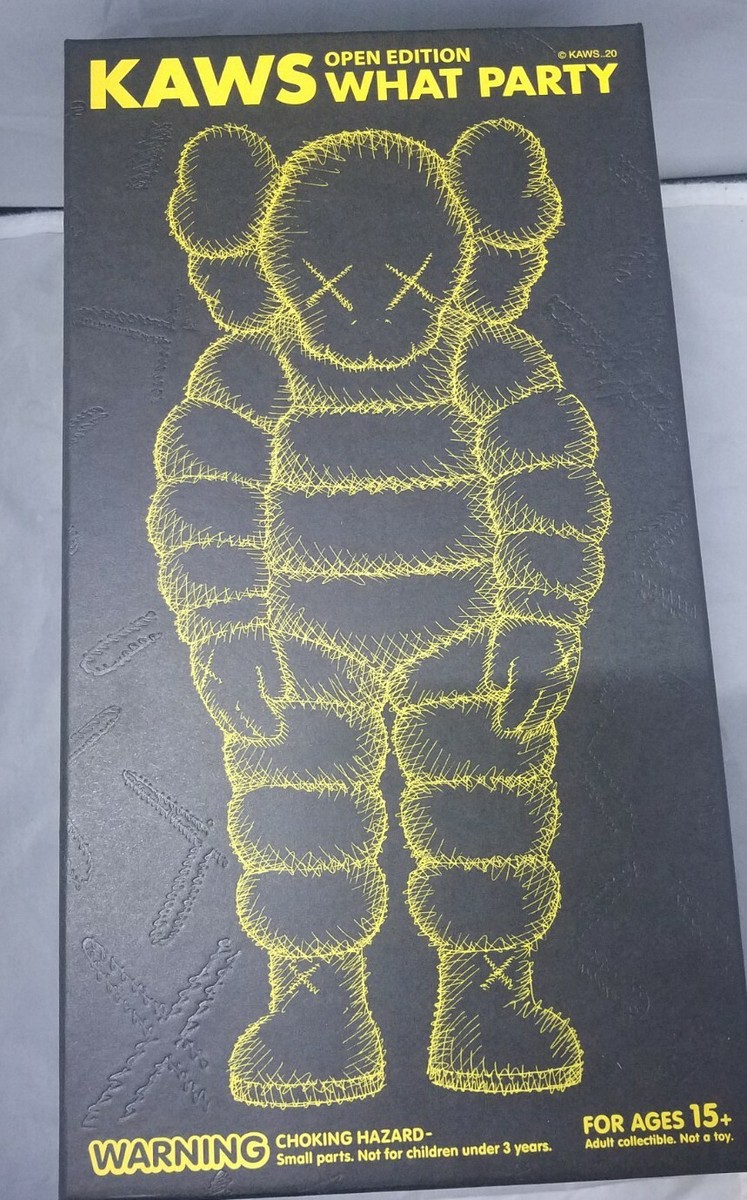 Kaws One What Party Open Edition Yellow Figure 4530956586816| eBay
