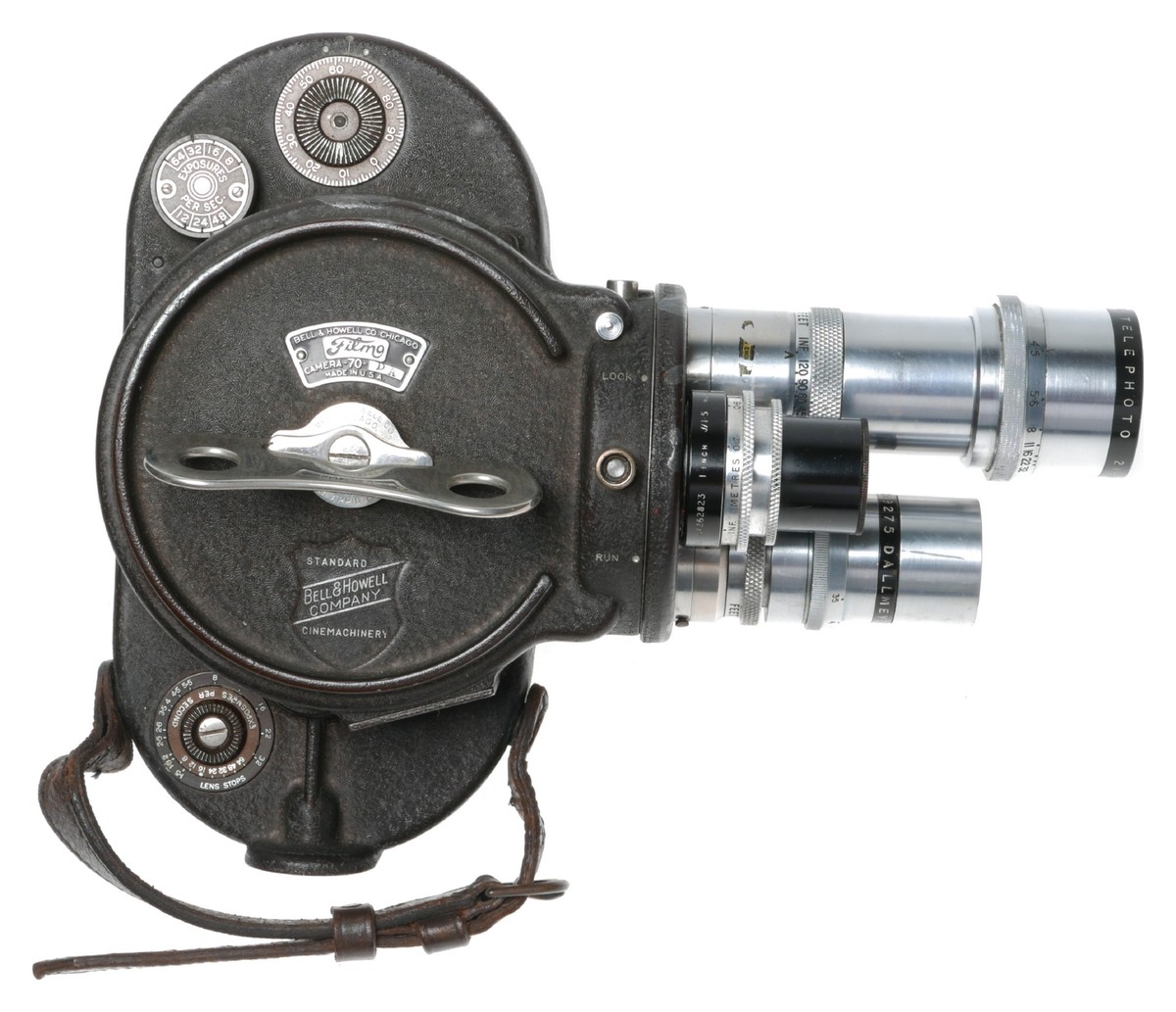 Bell Howell Filmo 70-DA 16mm Cine Camera Dallmeyer 6 in F4.5 3 in