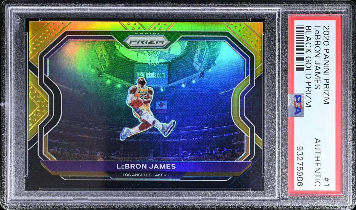 2020 Panini Prizm Kobe Tribute Dunk Lebron James Black Gold 2/5
