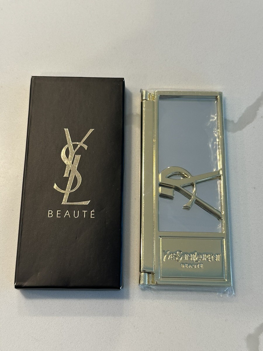 Yves Saint Laurent YSL Logo Beauty Makeup Mirror in Box | eBay