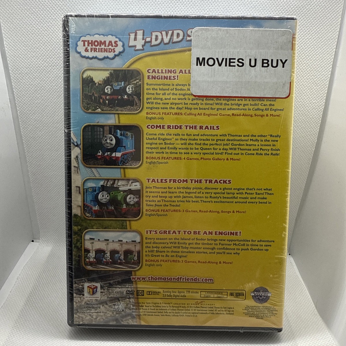Let's Explore with Thomas 4 DVD Set Lionsgate 2012 Sealed Thomad