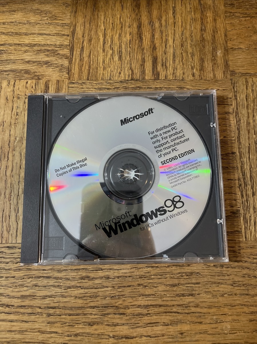 Microsoft Windows 98 PC CD Rom | eBay
