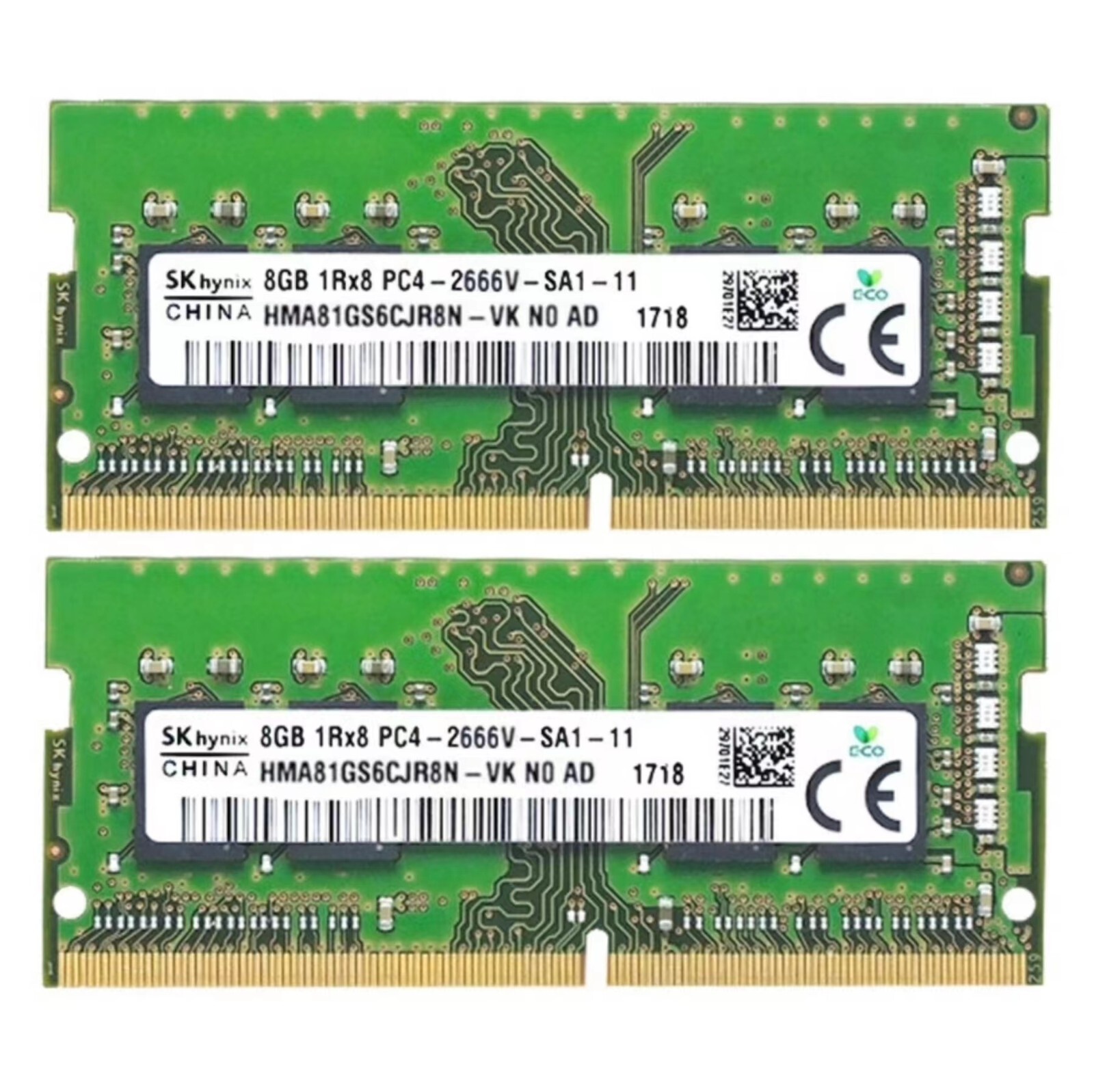 Hynix 16GB 2X8GB DDR4 PC4-21300 DDR4-2666MHz SODIMM Memory Ram