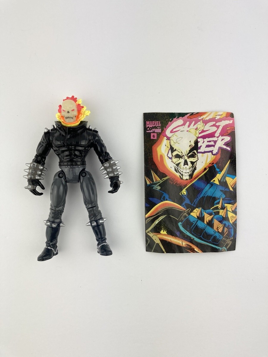 1995 5in Marvel Ghost Rider By Toy Biz Action Figure Glows in The