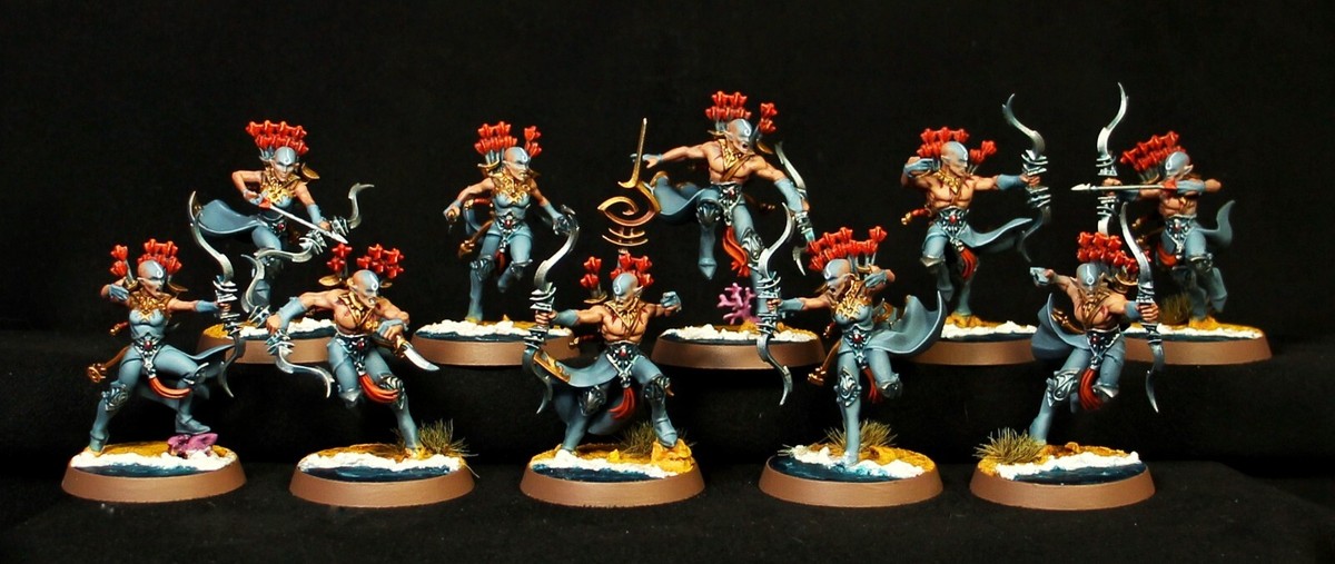 Namarti Reavers Idoneth Deepkin painted Warhammer FB AoS Grand