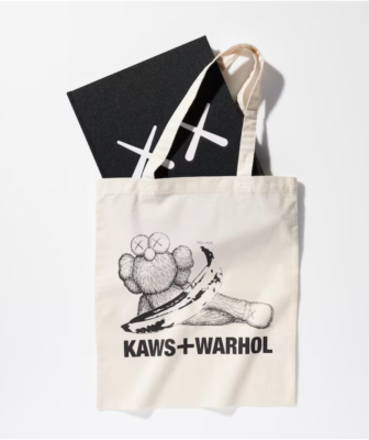 KAWS + WARHOL x UNIQLO Collaboration 2024 Art Book & Shoulder Bag