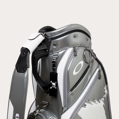 Oakley Golf Cart Bag Skull 18.0 9.5 x 47in 5-way Divider Silver
