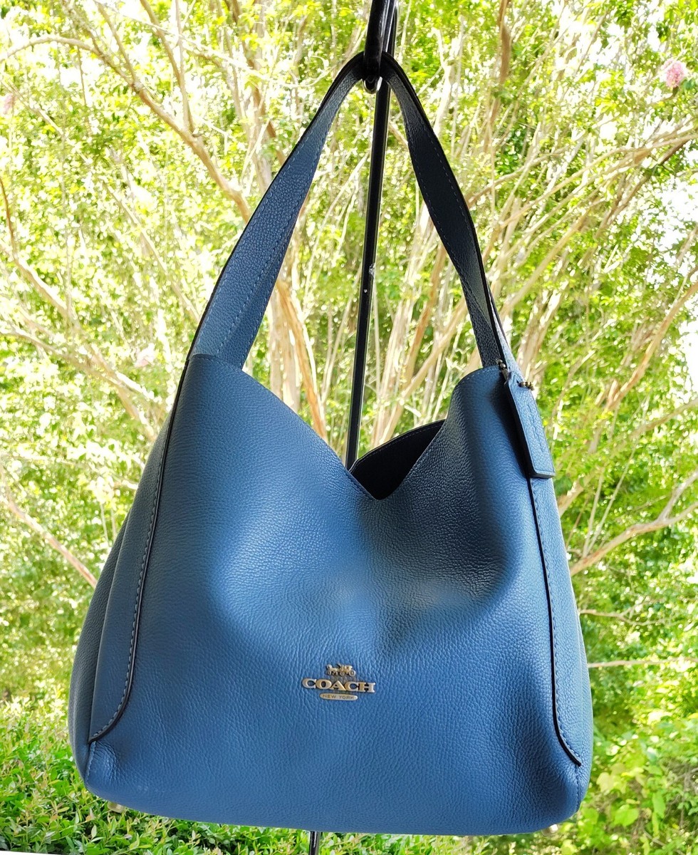 Coach MEDIUM 73549 Denim Hadley Leather Hobo Shoulder Bag | eBay