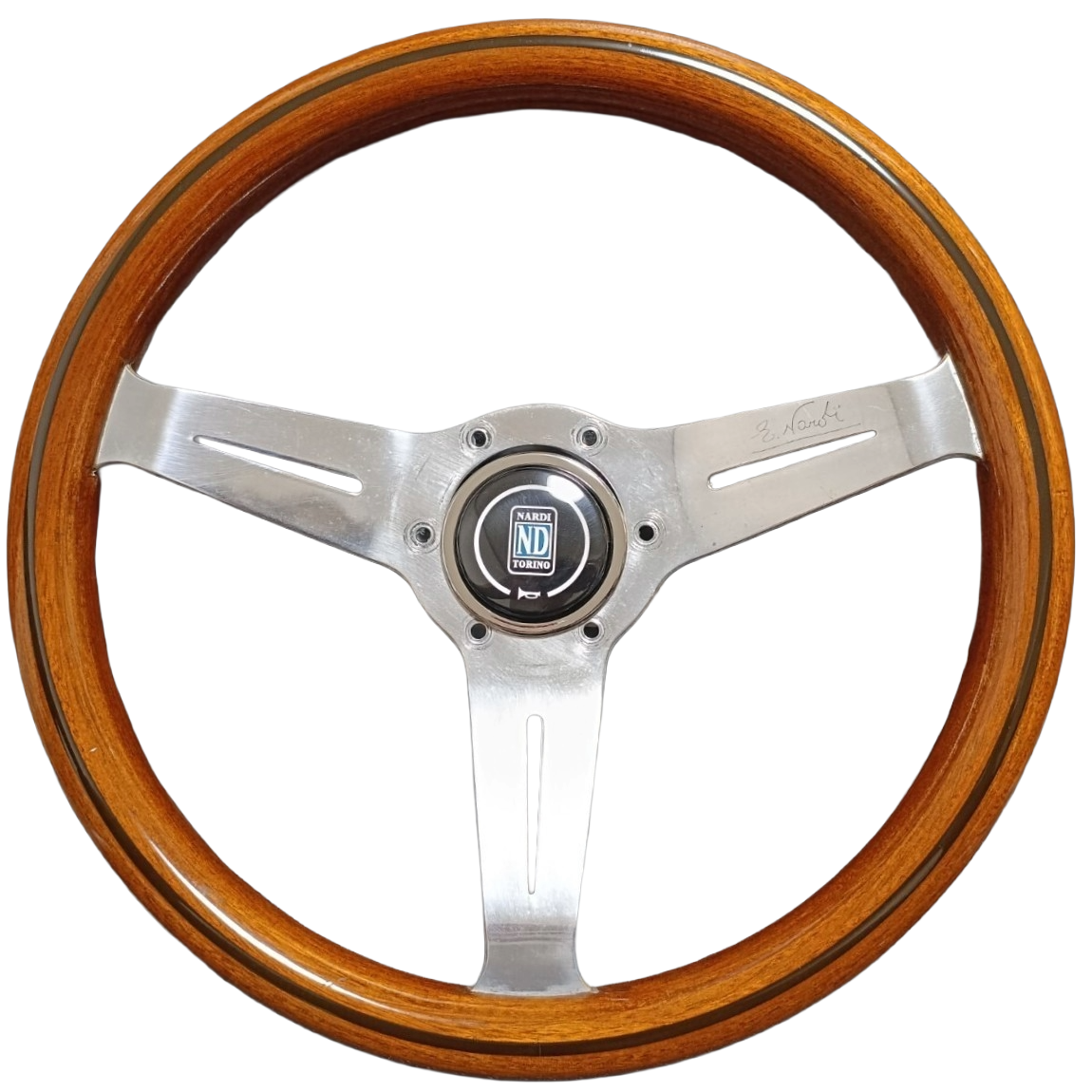 NARDI CLASSIC 330mm Wood Polish Spoke Steering Wheel JDM Vintage