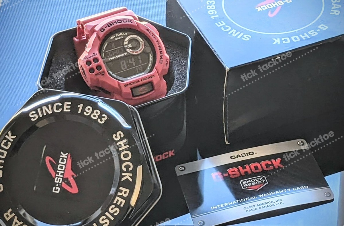 Rare Casio G Shock Red GDF-100-4 Twin Sensor Digital Watch Great