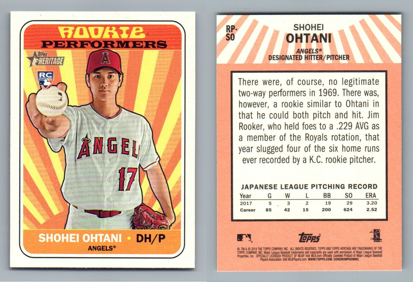大谷翔平 2018 TOPPS HERITAGE MINI DECAL RC