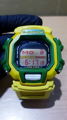 G-Shock DW-8100 Gundam RX Customs Rasta Yellow Green G Roulett
