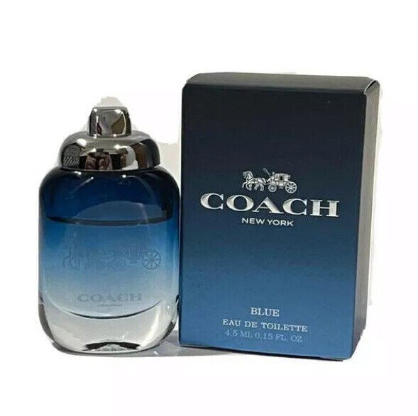 COACH BLUE NEW YORK MEN .15 OZ EAU DE TOILETTE SPLASH MINI NEW MEN