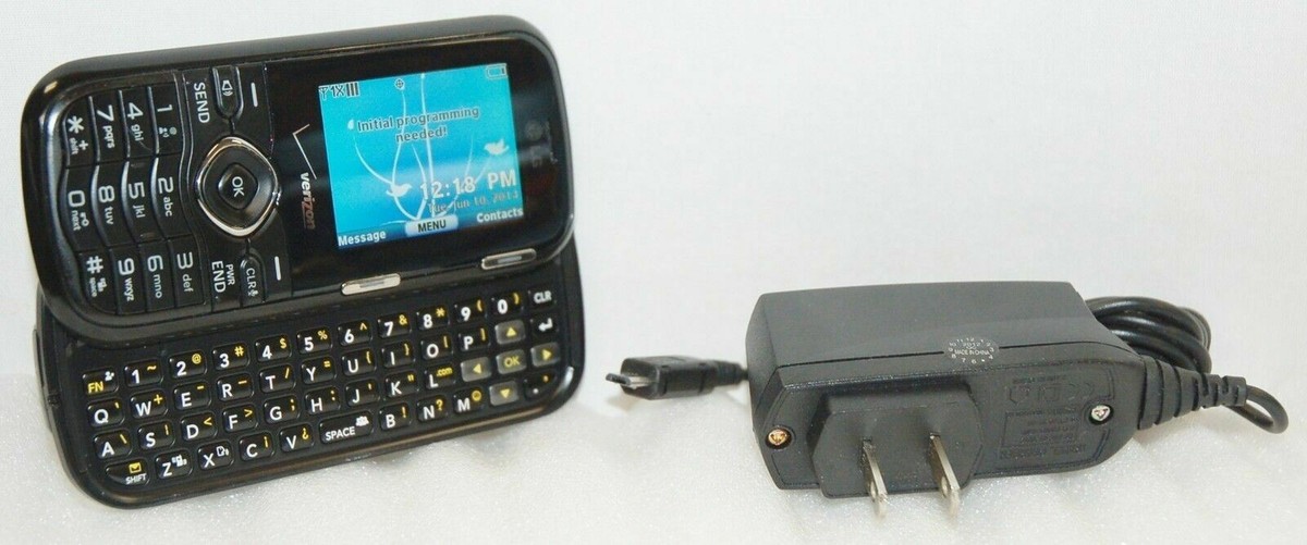 LG VN250 Cosmos Verizon BLACK Cell Phone 1.3 MP Slider Qwerty