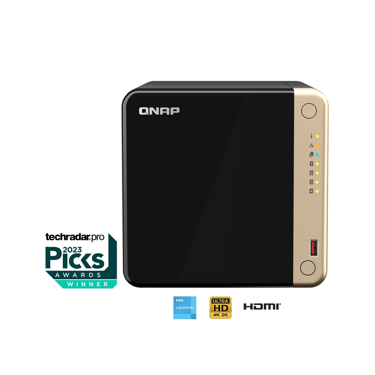 QNAP TS-464-8G-US 4 Bay High-Performance Desktop NAS with Intel