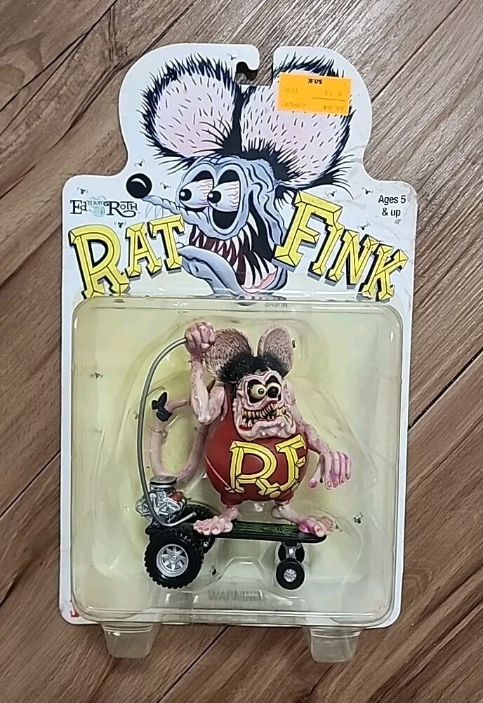 Rat Fink Rat-A-Tude Pose em Figure w/Skateboard 2000 Sideshow Toys