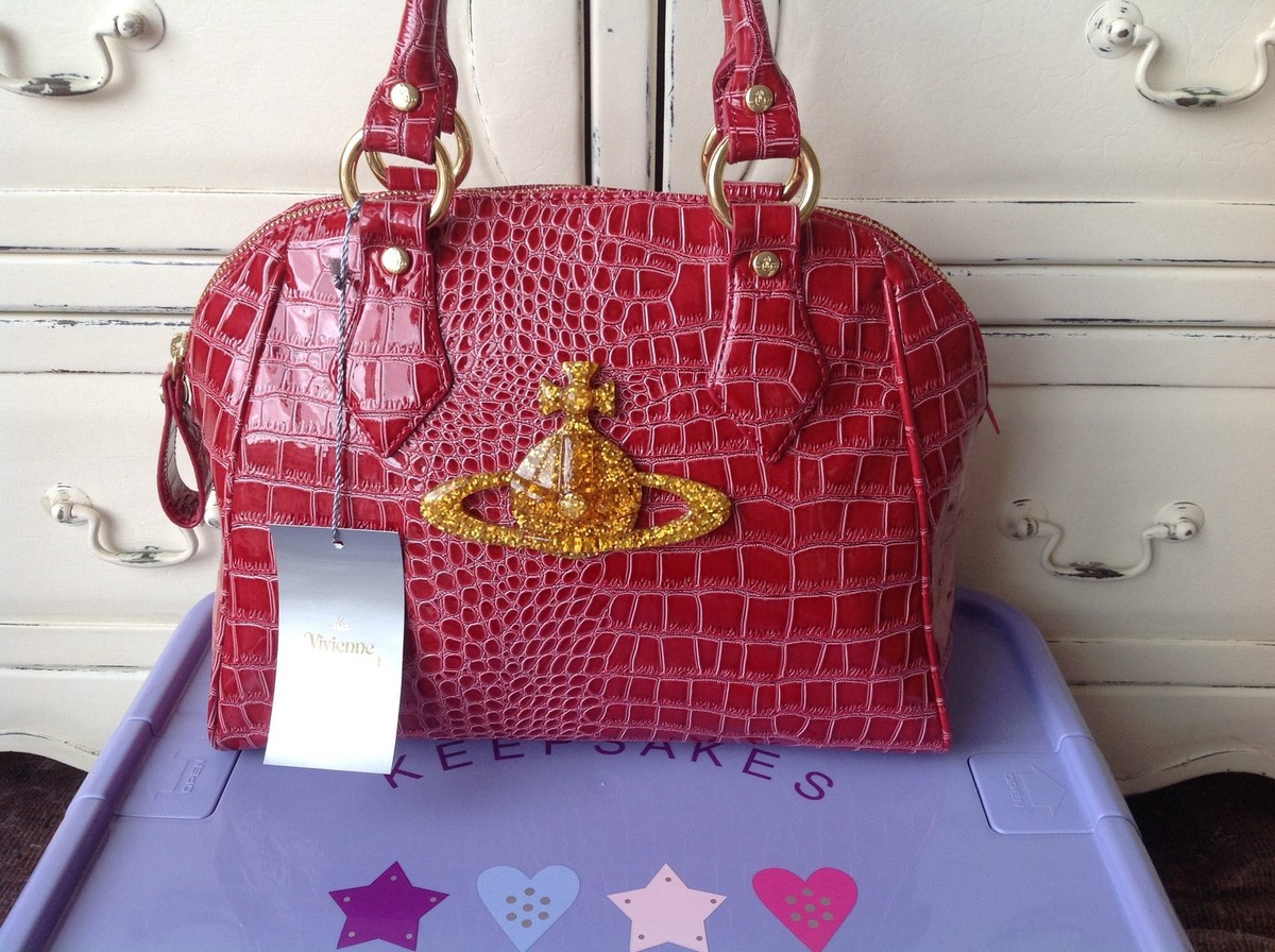 NEW ○✿ VIVIENNE WESTWOOD ○✿ RED PINK CHANCERY DALIA BAG 5815V