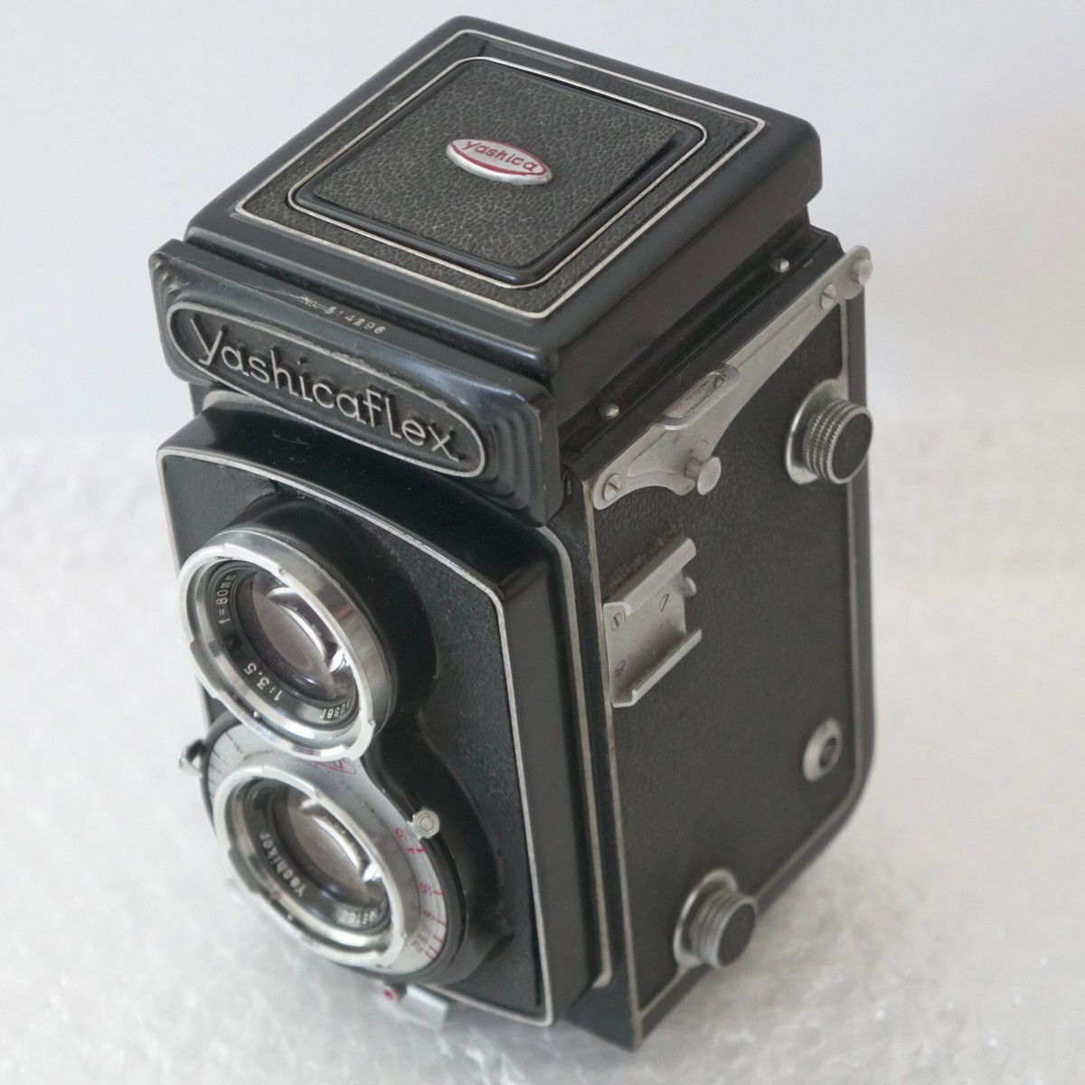 Yashica Yashicaflex Model C TLR film Camera w/ Case Filter Hood