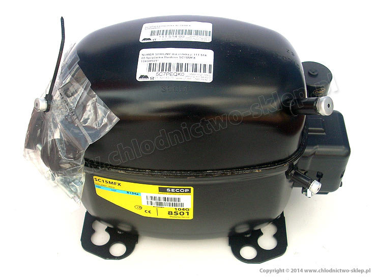 230V compressor Danfoss SC15MFX 104G8501 made by Secop R134a