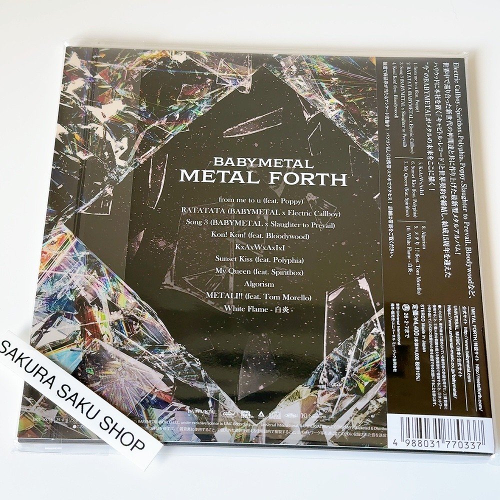 BABYMETAL METAL FORTH Limited Deluxe Edition CD w/ Sticker