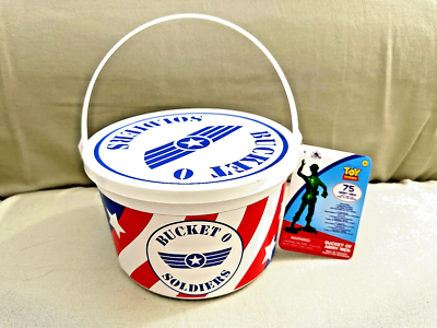 Disney Toy Story Bucket of 75 Green Army Men Soldiers NEW | eBay