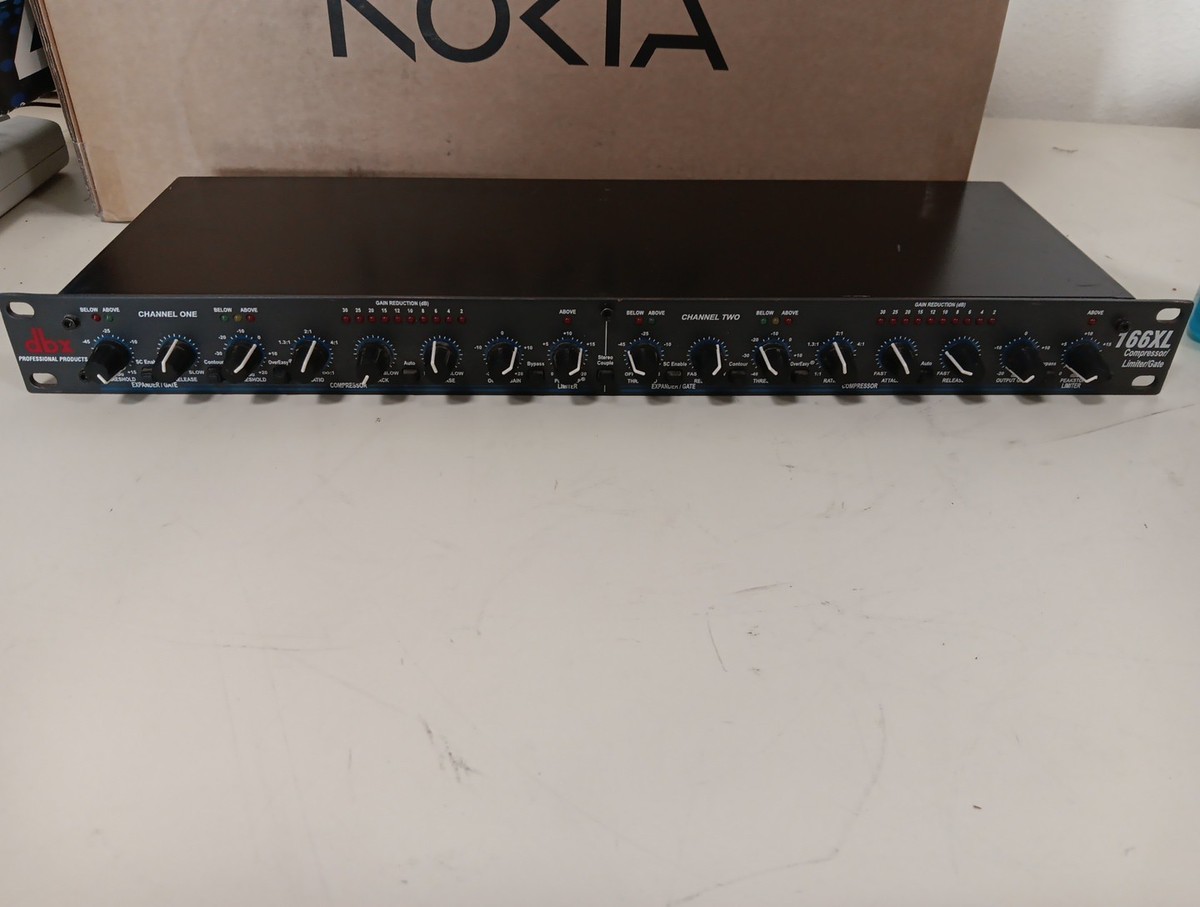 dbx 166XL Stereo Dynamics Processor Over Easy Compressor Limiter