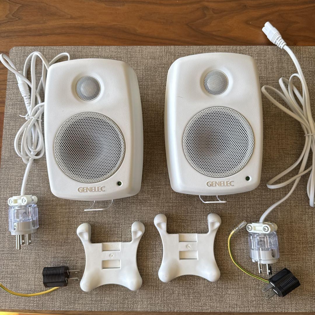 GENELEC 8010A (White) Studio Monitor Speaker Pair Used JAPAN | eBay