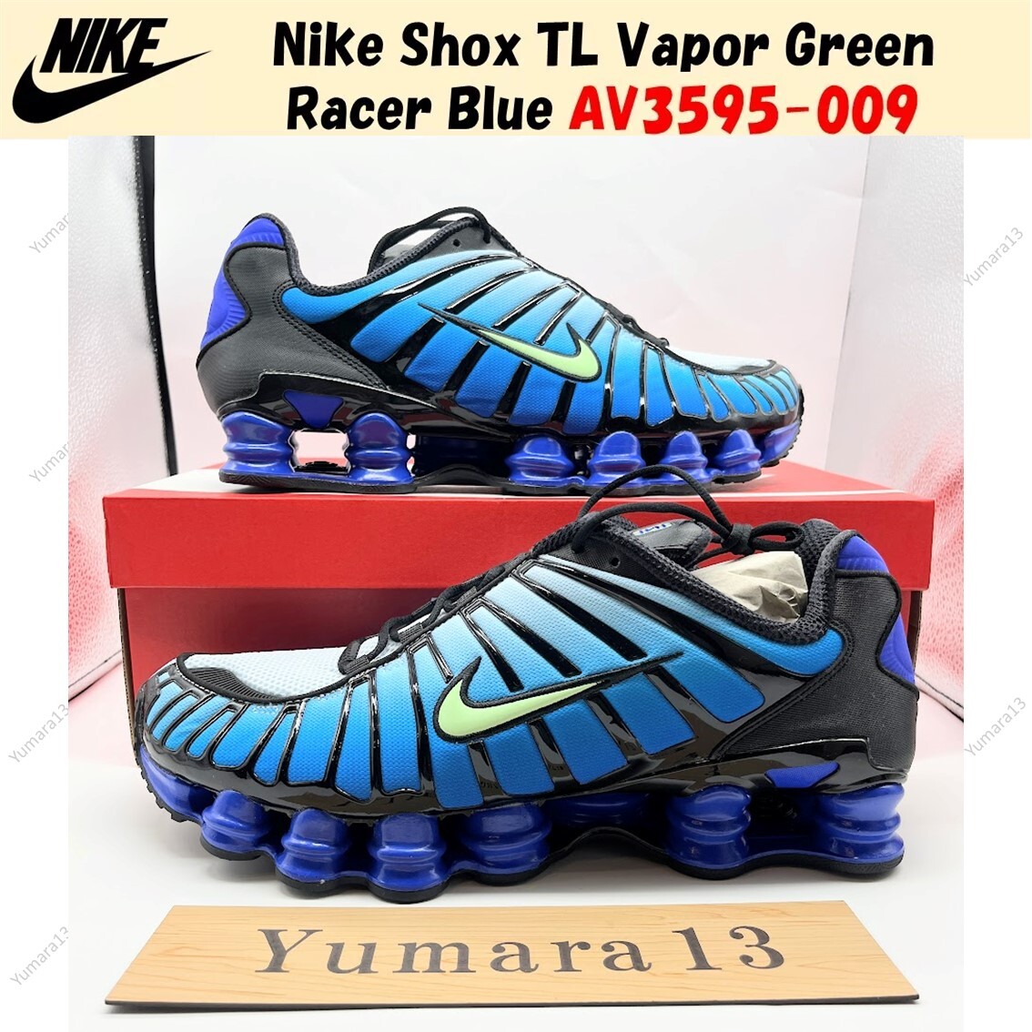 Nike Shox TL Vapor Green Racer Blue AV3595-009 Men's Size | eBay