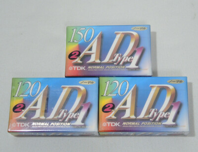 TDK Cassette Tape AD1-150 AD1-120 Total 6 Volumes Tube CXMW JAPAN