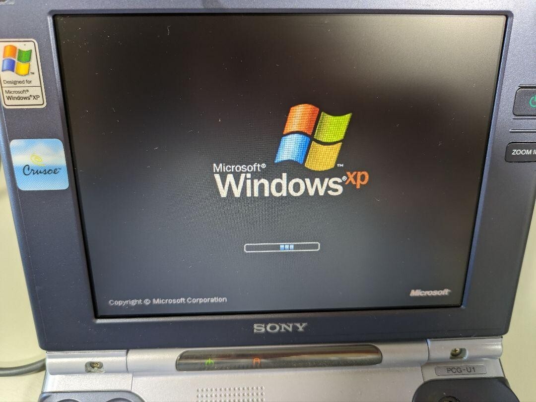 Sony Vaio PCG-U1 UMPC Laptop Windows XP CRUSOE TRANSMETA CPU type