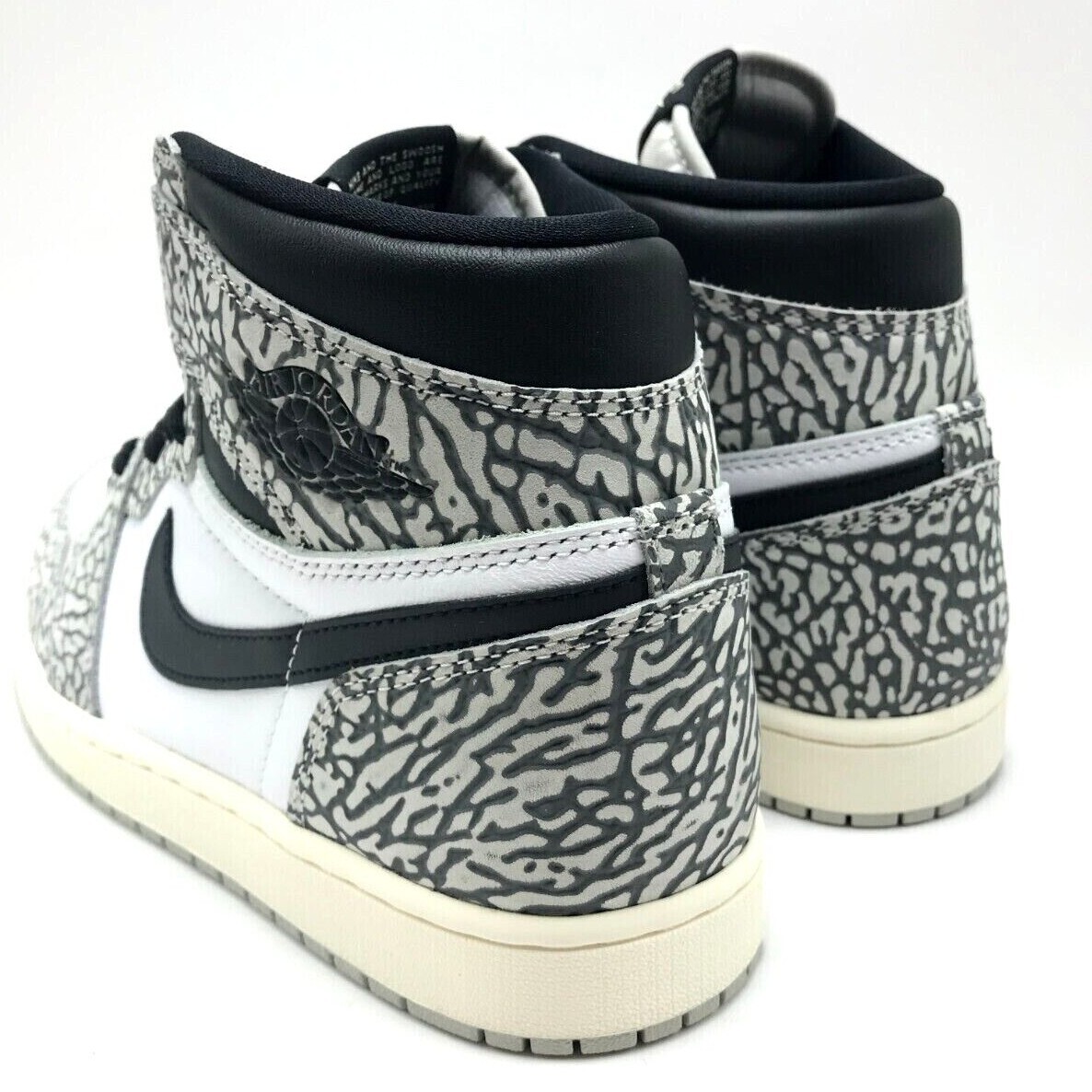 Size 9 - Air Jordan 1 Retro OG High White Cement for sale online