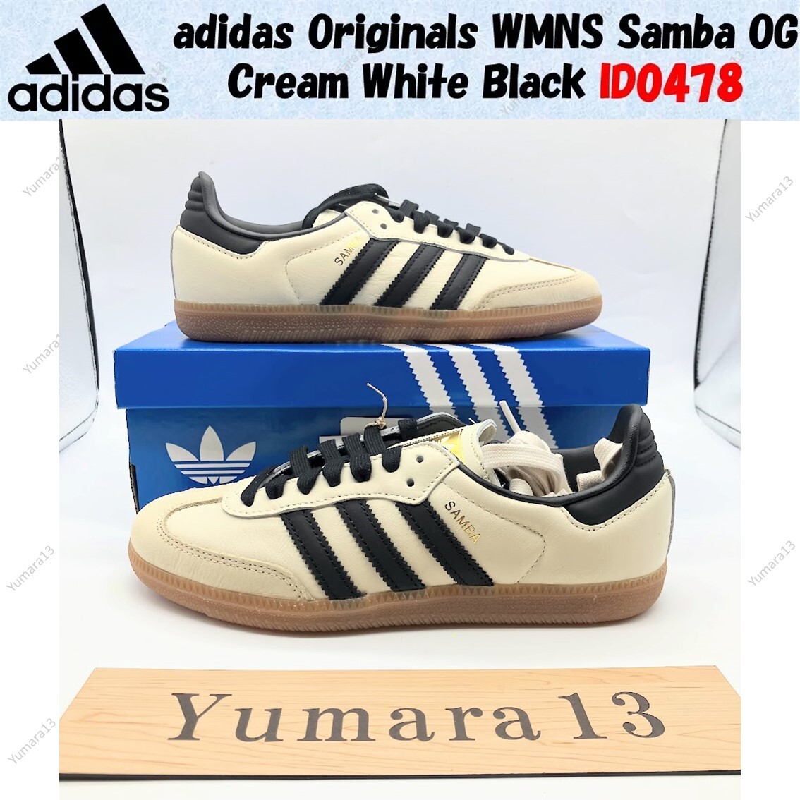 adidas Originals WMNS Samba OG Cream White Black ID0478 Women's