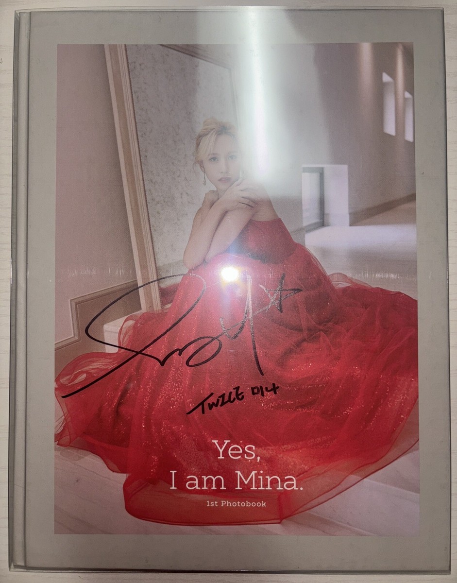 TWICE MINA [YES, I AM MINA] Autographed Signed PhotoBook Album | eBay