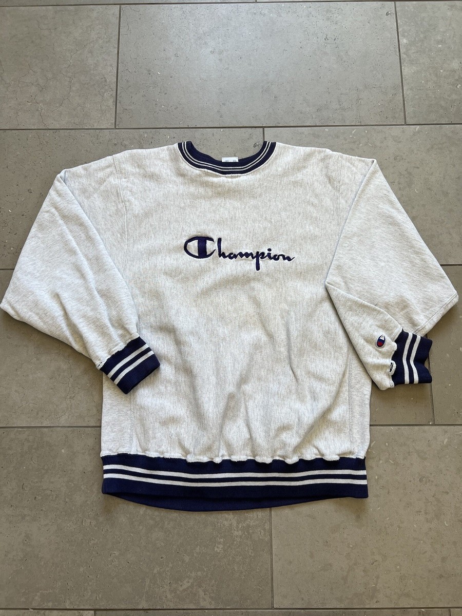 Vintage 90s Champion Spell Out Reverse Weave Sweatshirt Made In