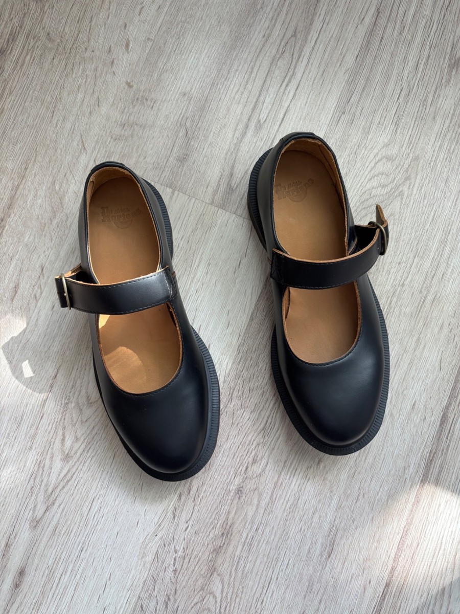 Doc Dr Martens Indica Mary Jane Black Leather UK 5 EU 38 | eBay