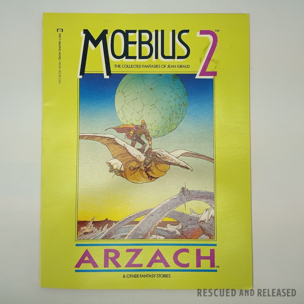 Signed * Jean Giraud MOEBIUS #2 ARZACH Fantasy Graphic Novel 1987