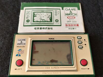 Vintage Nintendo Game & Watch POPEYE Handheld game w/Manual set