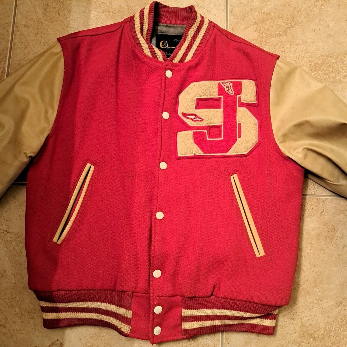 Vintage Champion San Jose State Varsity Jacket Letterman Naugalite