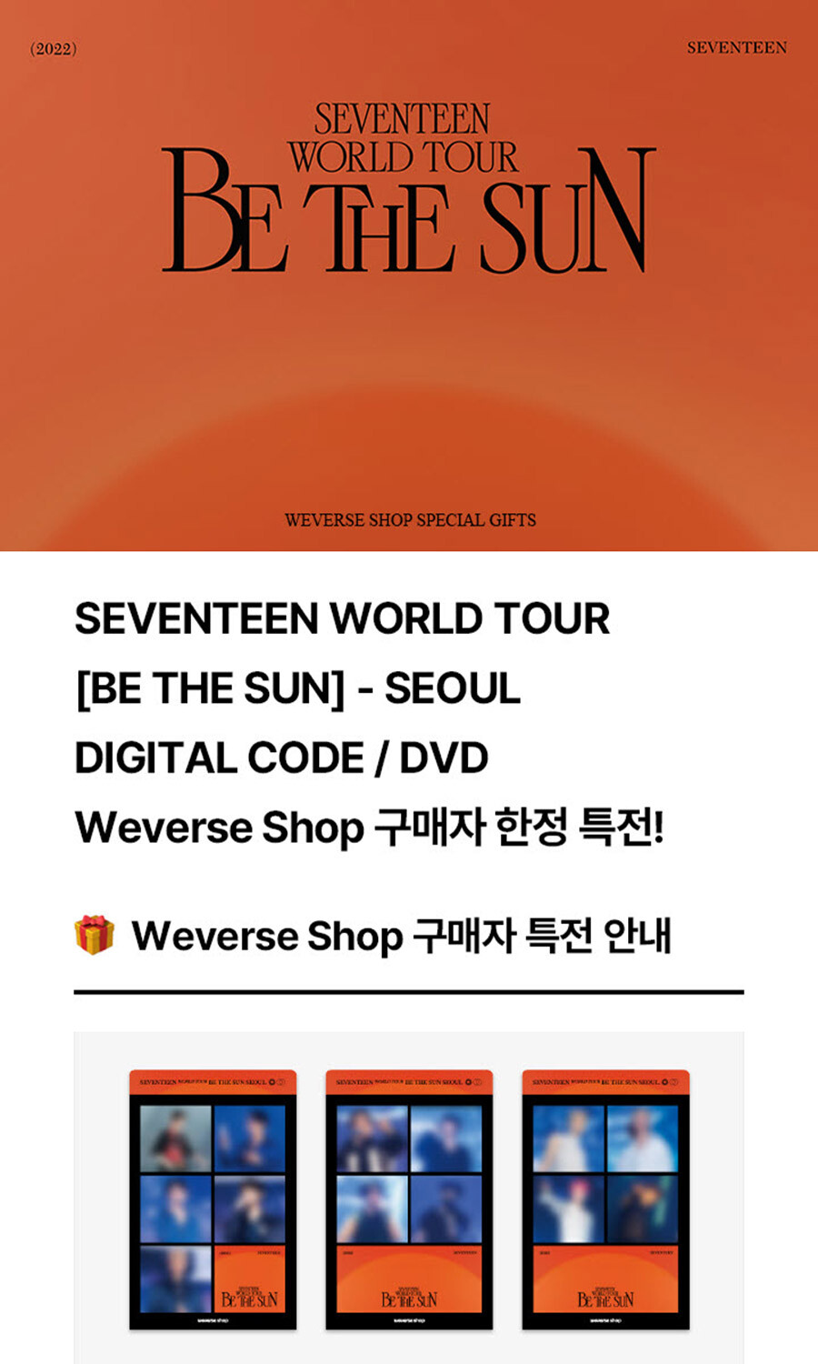 SEVENTEEN BE THE SUN DVD ソウル 日本語字幕 SEVENTEEN WORLD TOUR