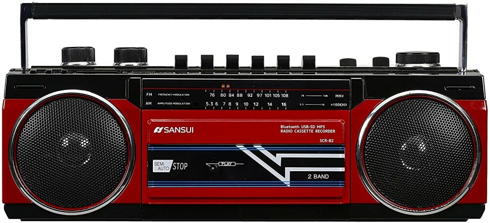 SANSUI Bluetooth Radio Cassette Recorder SCR-B2 Red From Japan | eBay