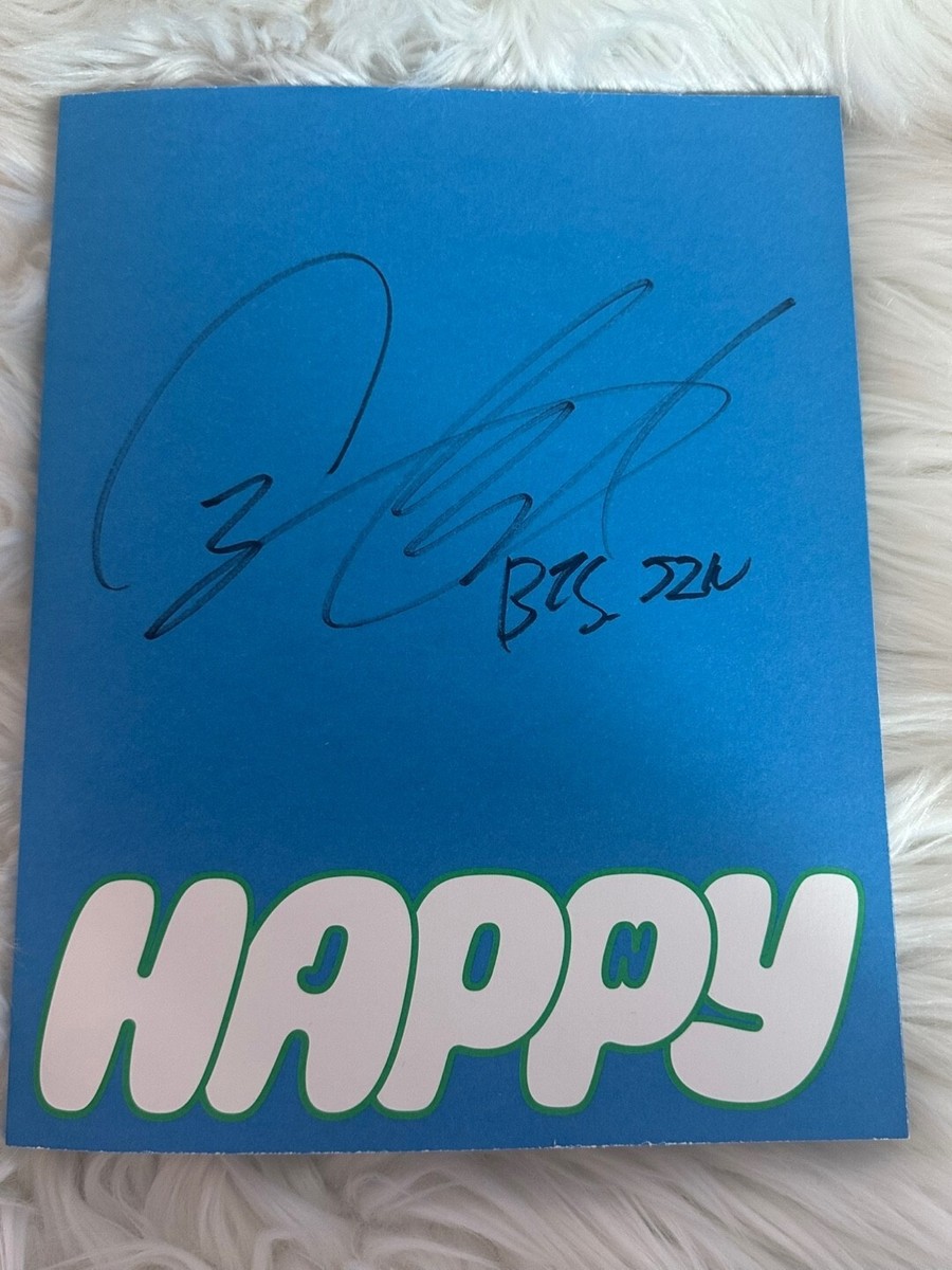 BTS JIN(Seokjin) [HAPPY] Autograph(Signed) PROMO Solo ALBUM KPOP