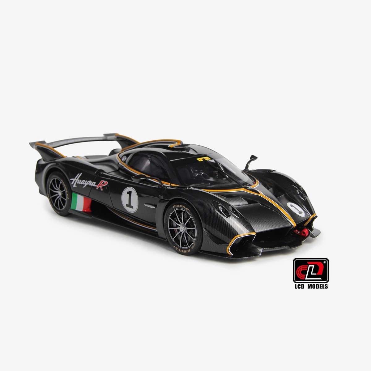 LCD Models 1:18 - Pagani Huayra R- Black Carbon - Diecast Model | eBay