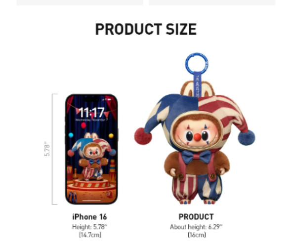 Why So Serious Series- Vinyl Plush Pendant Figures- Juggling Clown