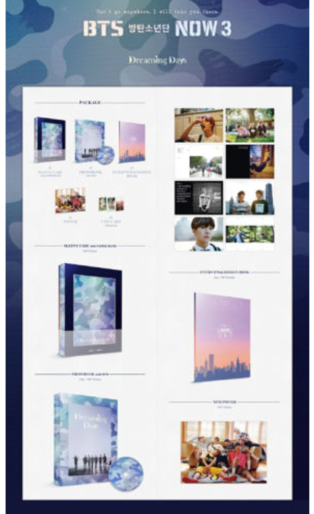 BTS Now 3 NOW3 Dreaming Days Photobook DVD+Poster+Photo Card Full