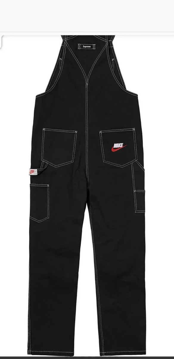 Men's supreme nike cotton twill overalls Size XL Color Black | eBay