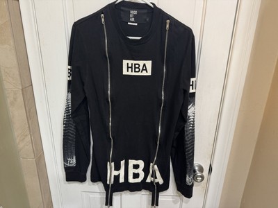 Hood By Air HBA X-Ray Skeleton Double Zip Zipper Long Sleeve Shirt